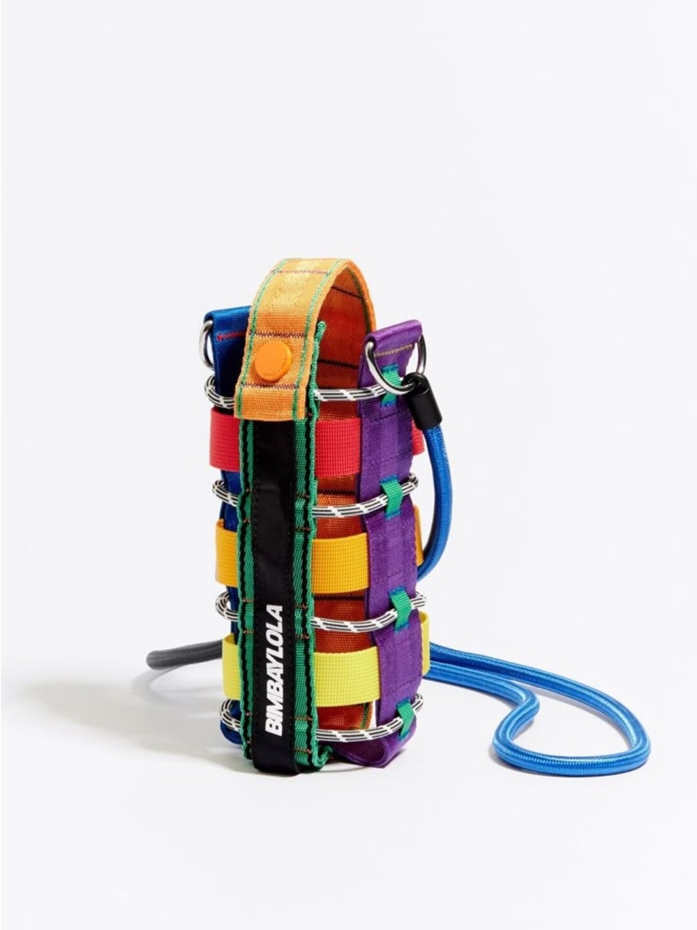 BIMBAYLOLA Rainbow Webbed Bottle Holder - Multicolor